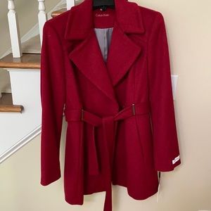 Calvin Klein Short Wool coat new with tags size 8